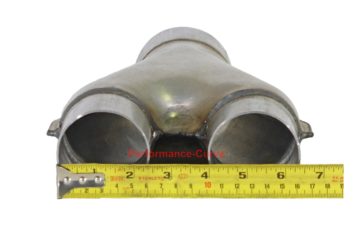 Single 3" / Dual 2.25" Y Pipe Universal Custom Exhaust Aluminized SU6-3